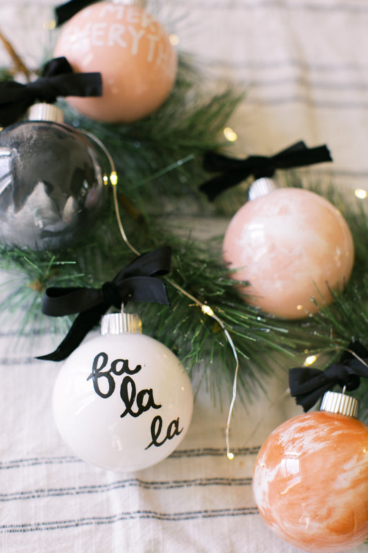 DIY Marbled Ornaments