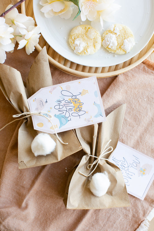 Easter Bunny Bags & Lemon Crinkle Cookie Recipe