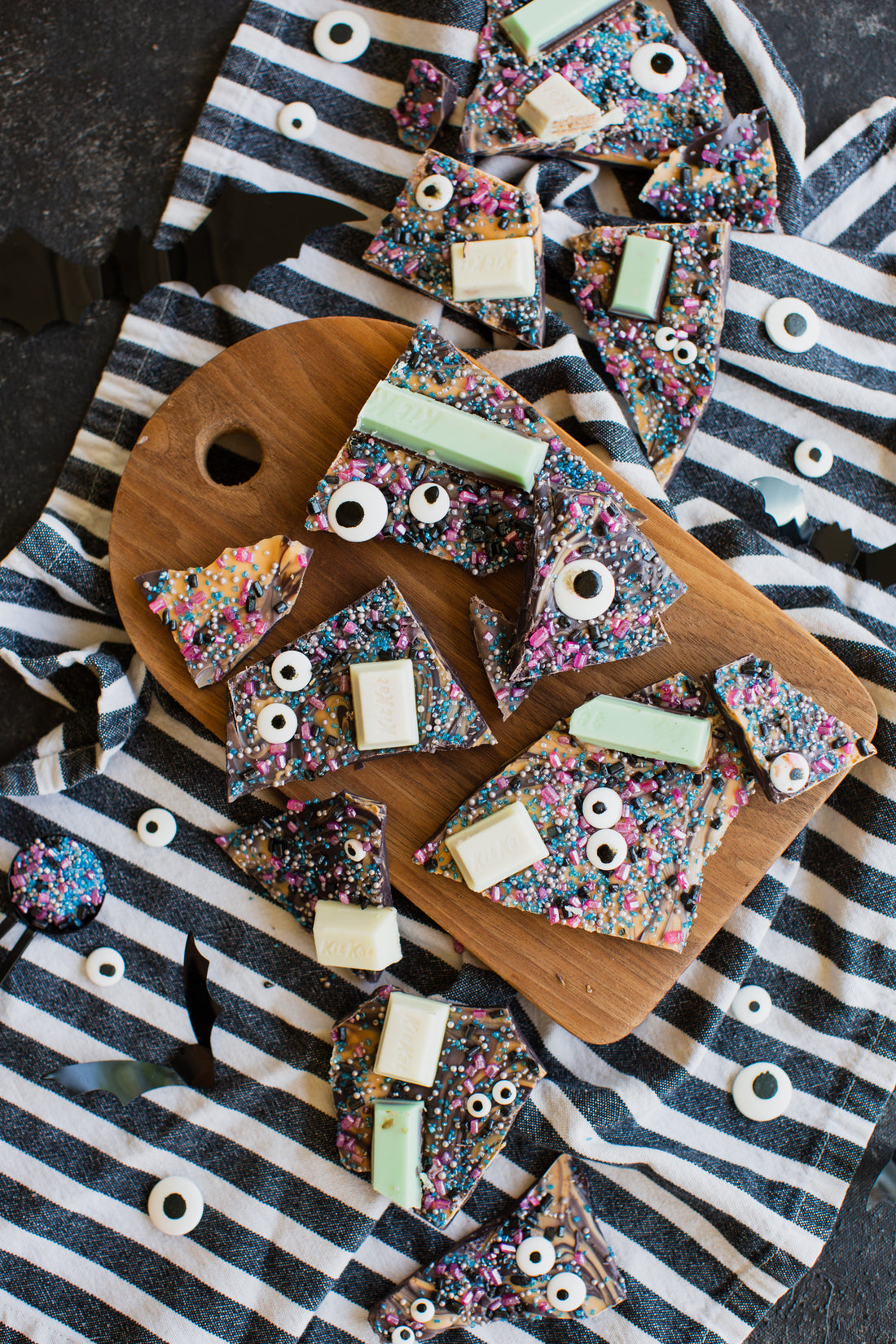 Spooky Peanut Butter & Chocolate Halloween Bark