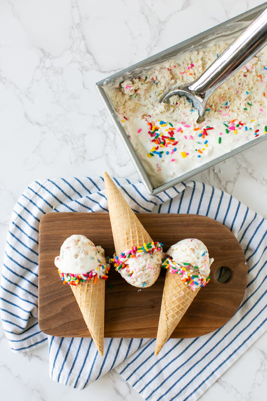 No Churn Eggless Sugar Cookie Dough Ice Cream