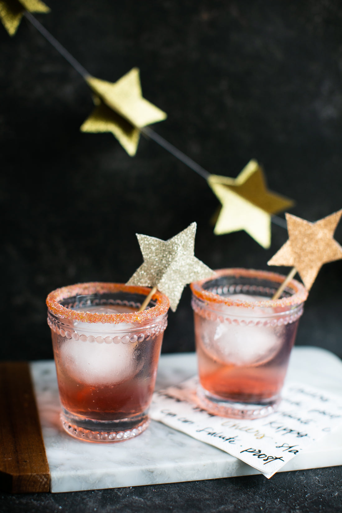 NYE Elderflower & Currant Gin Cocktail