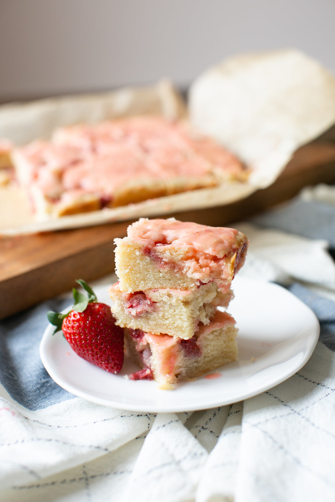 Strawberry Lemon Blondies