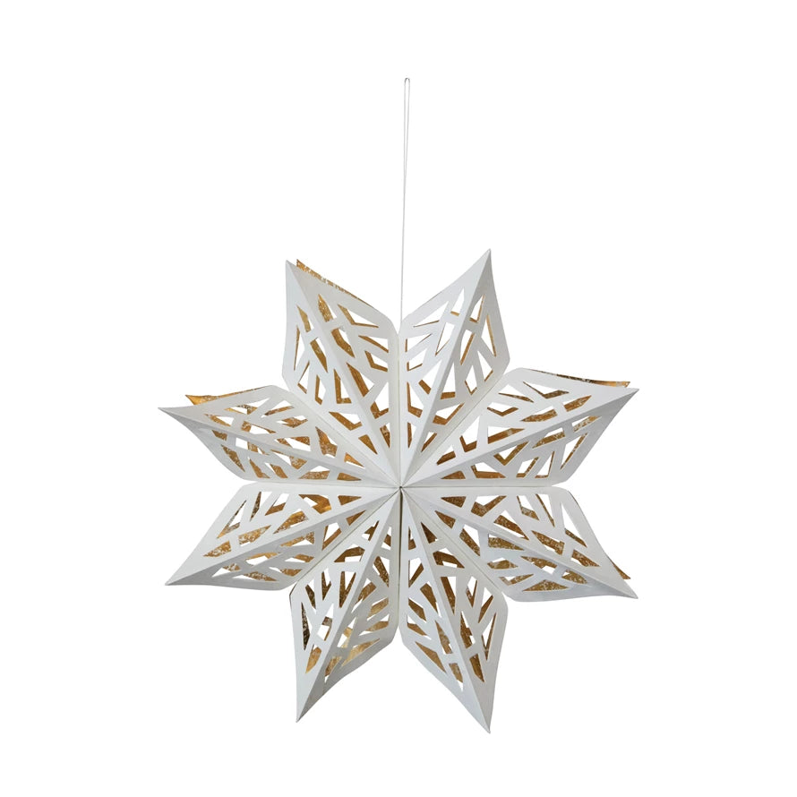 Paper Snowflake Hanging Ornament - Various Sizes