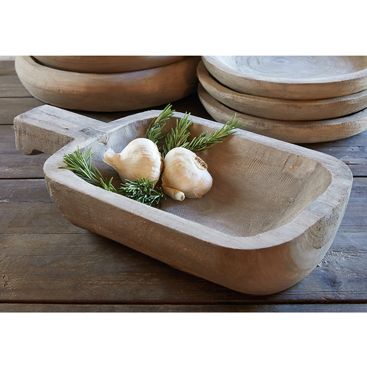 Paulownia Tray With Handle