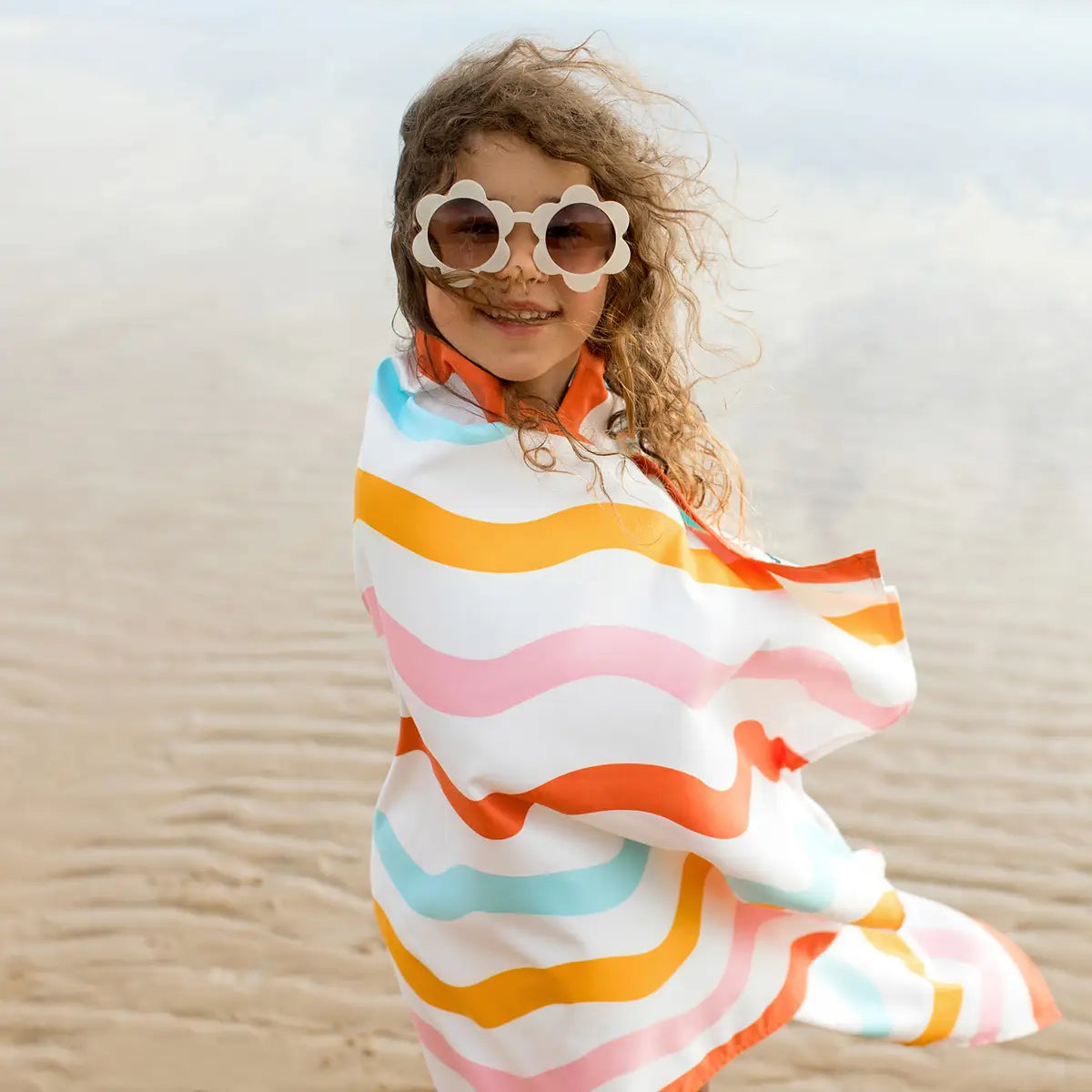 Quick Dry Towels - Kids -Rainbow Squiggle