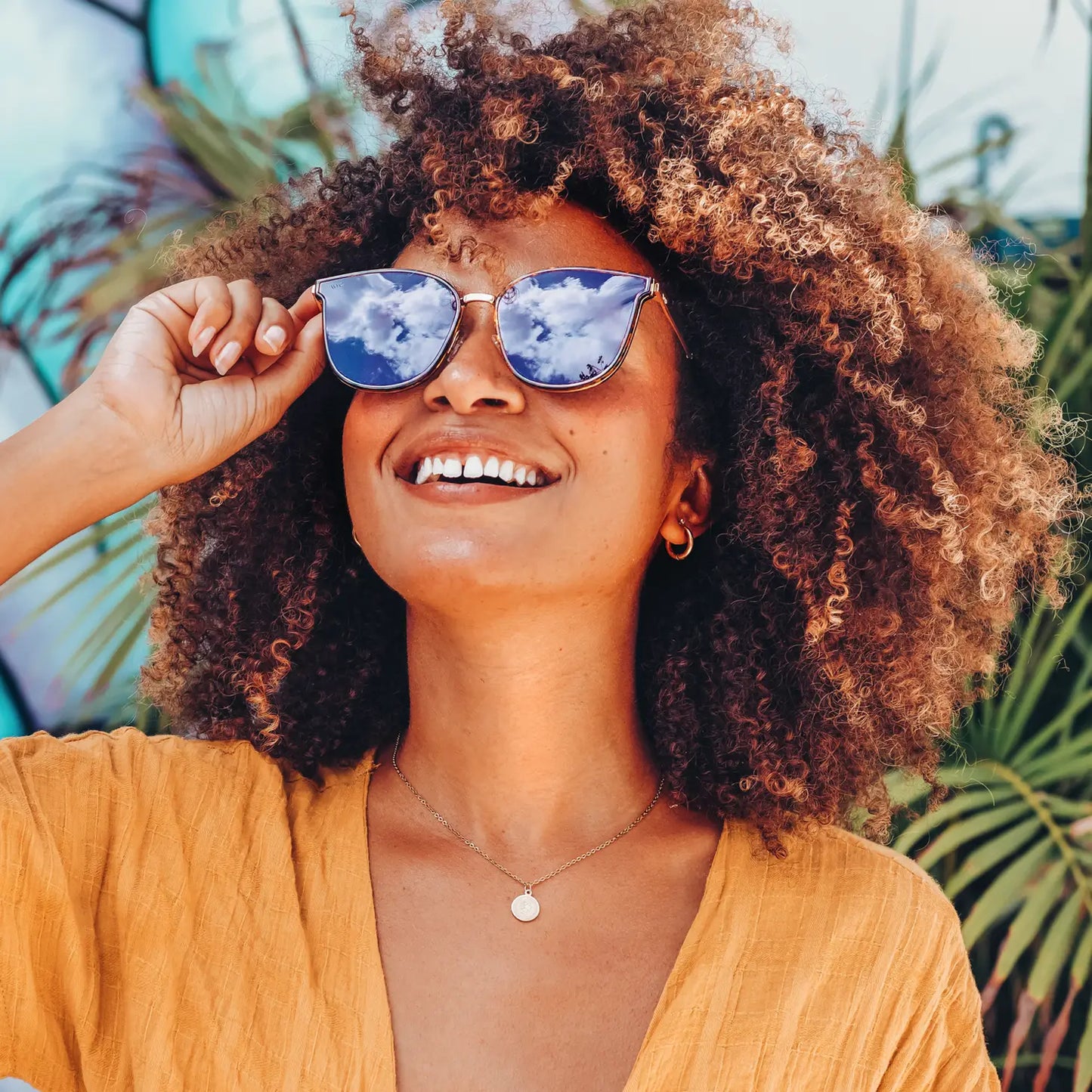 Cleo Sunglasses - Pink Mirror