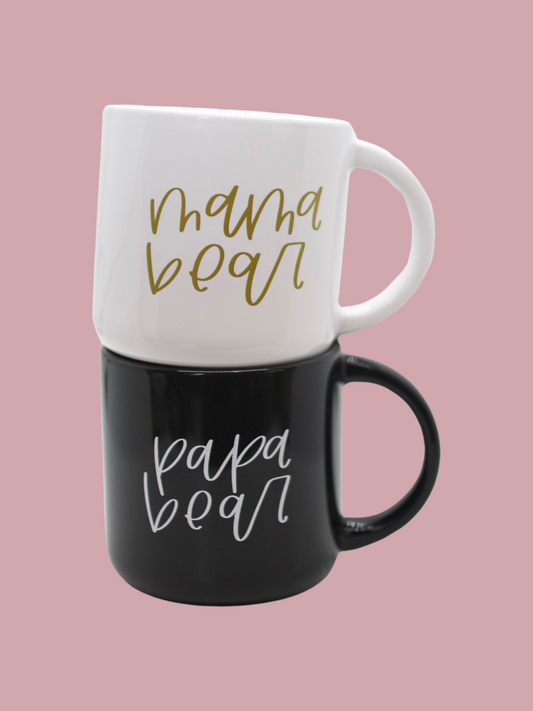 Mama Bear + Papa Bear Mug Set - NEW