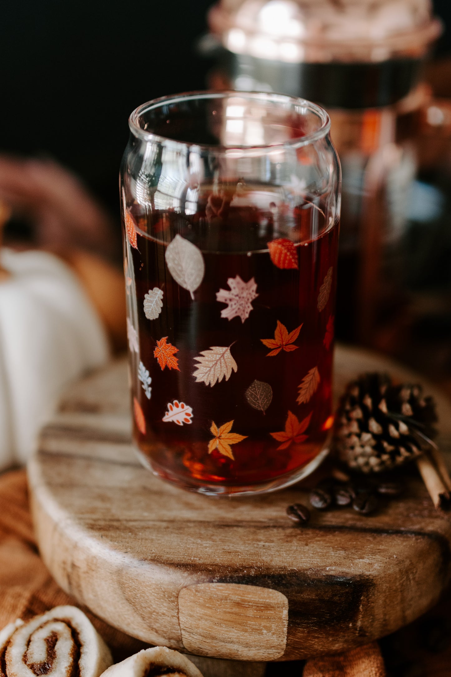 Fall Leaves Glass