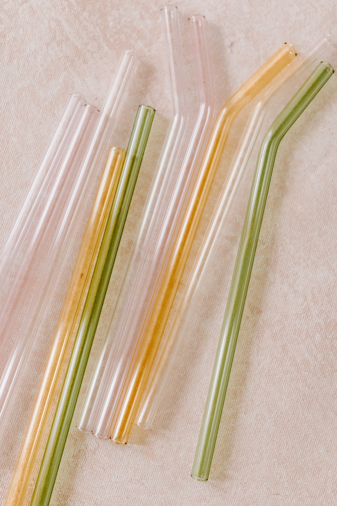 Glass Pastel Straws - Pack of 2