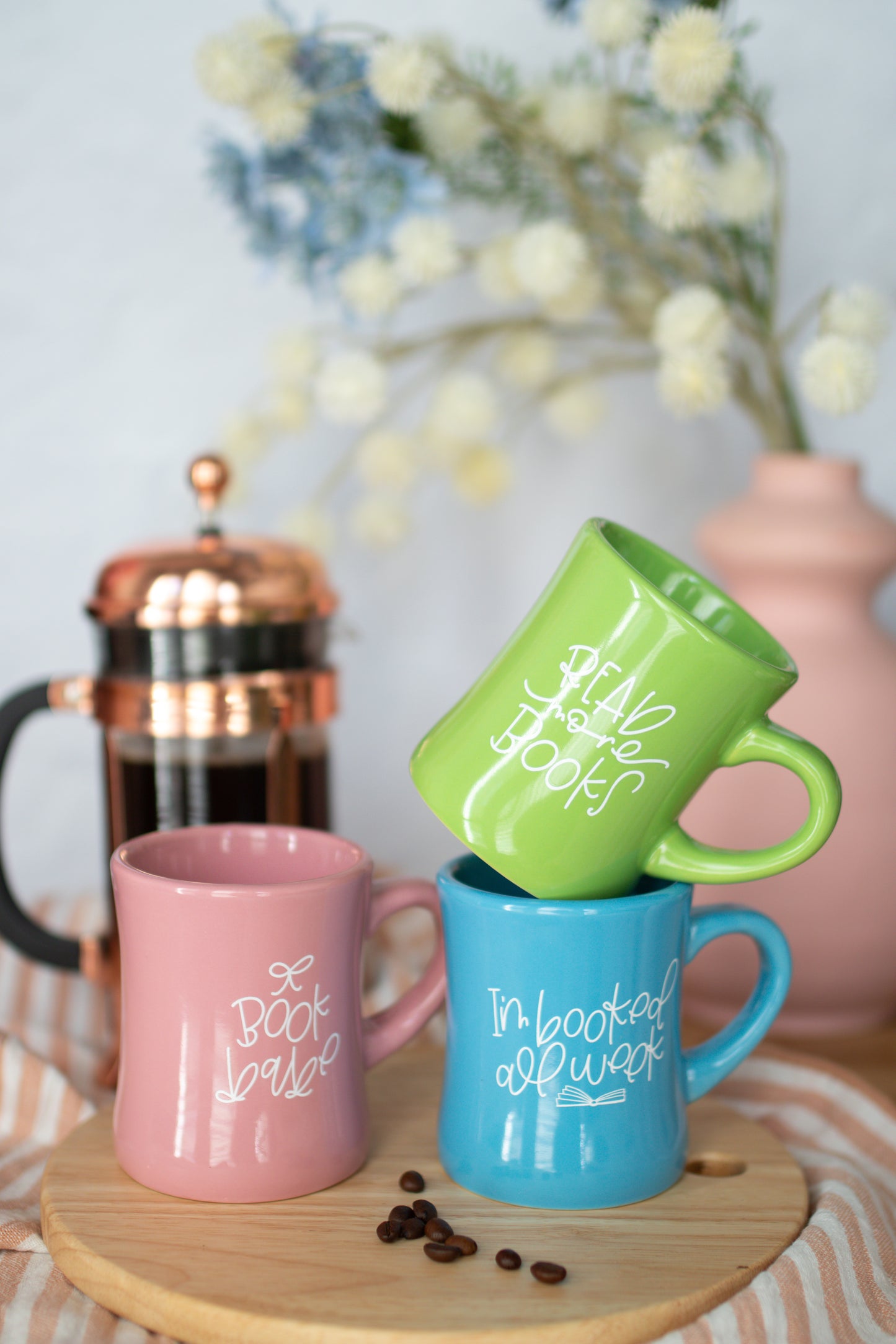 Spring Book Mug Collection - Set of 3