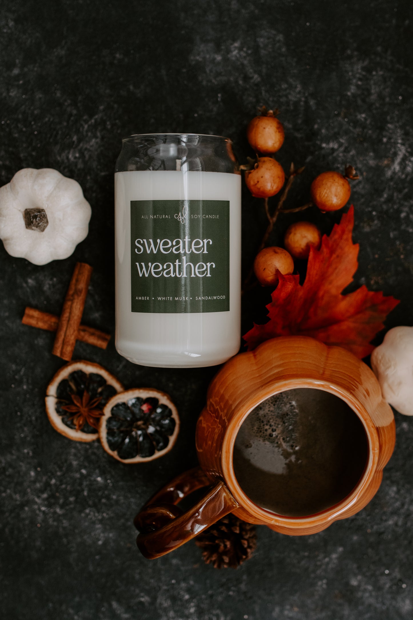 Sweater Weather - 16 oz Can Glass Candle