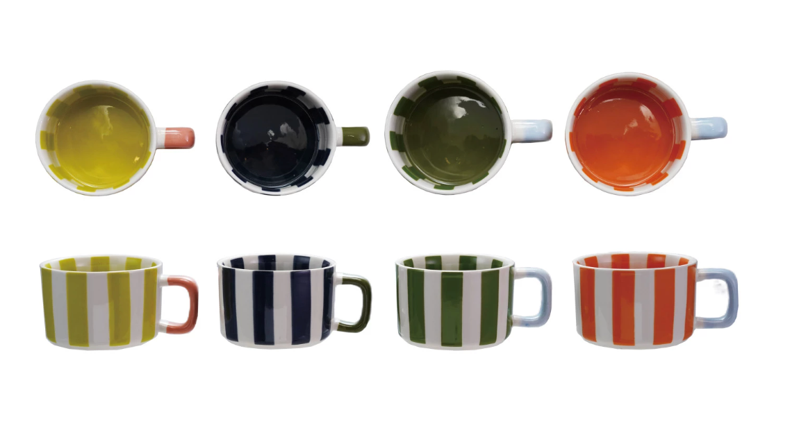 Seaside Stripes Mug, 4 colors - 14 oz