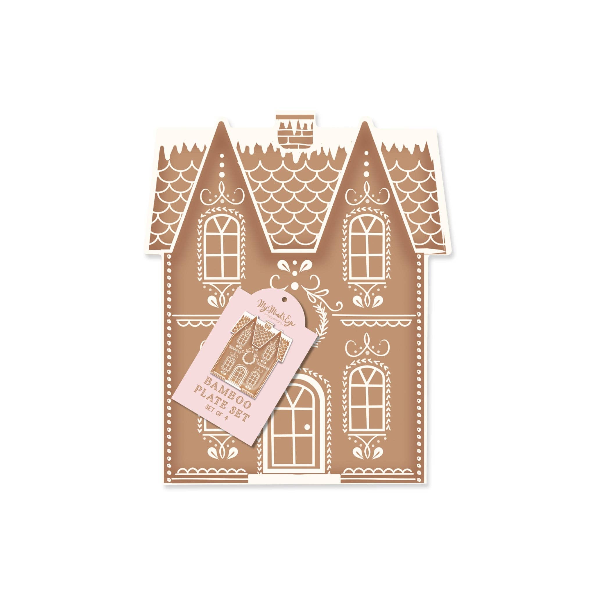 Gingerbread House Bamboo Plates - Set of 4 – Chalkfulloflove