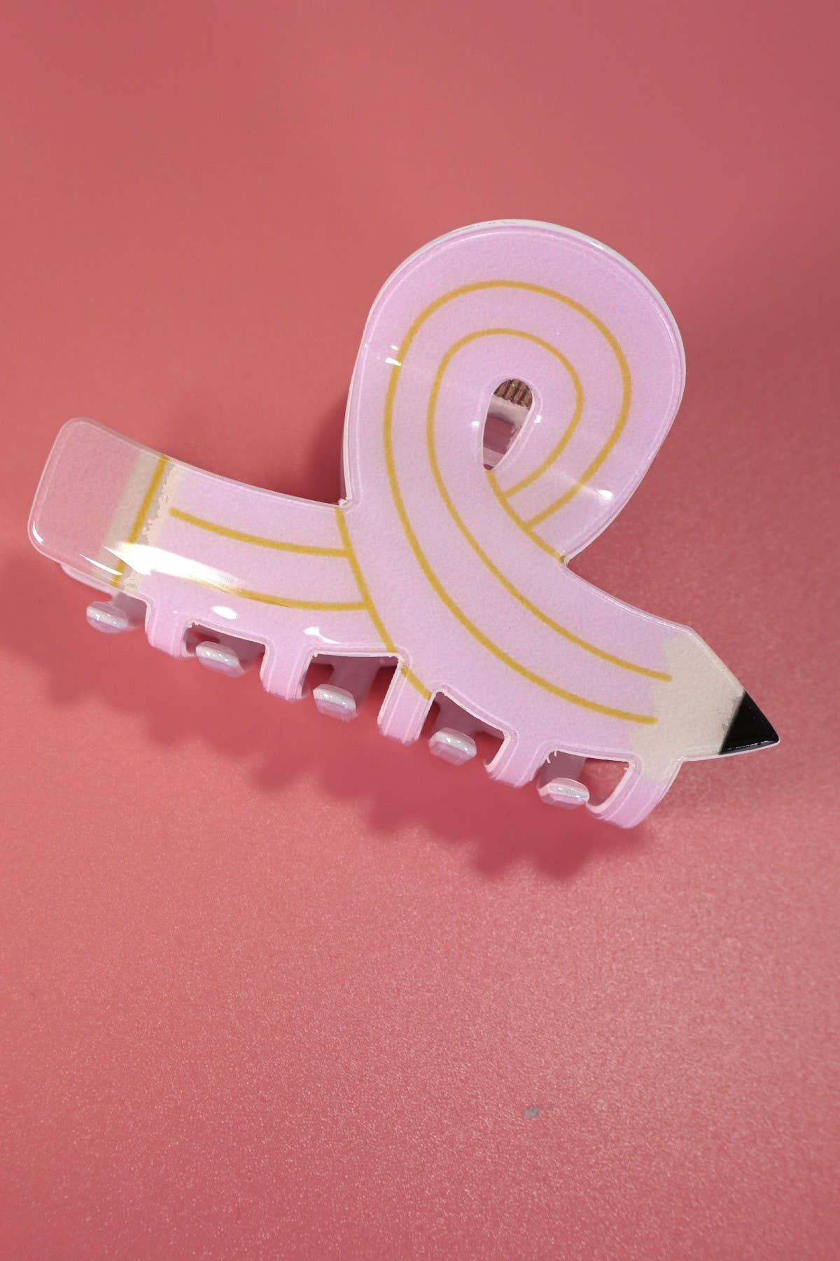 Pink Pencil Hair Claw Clip