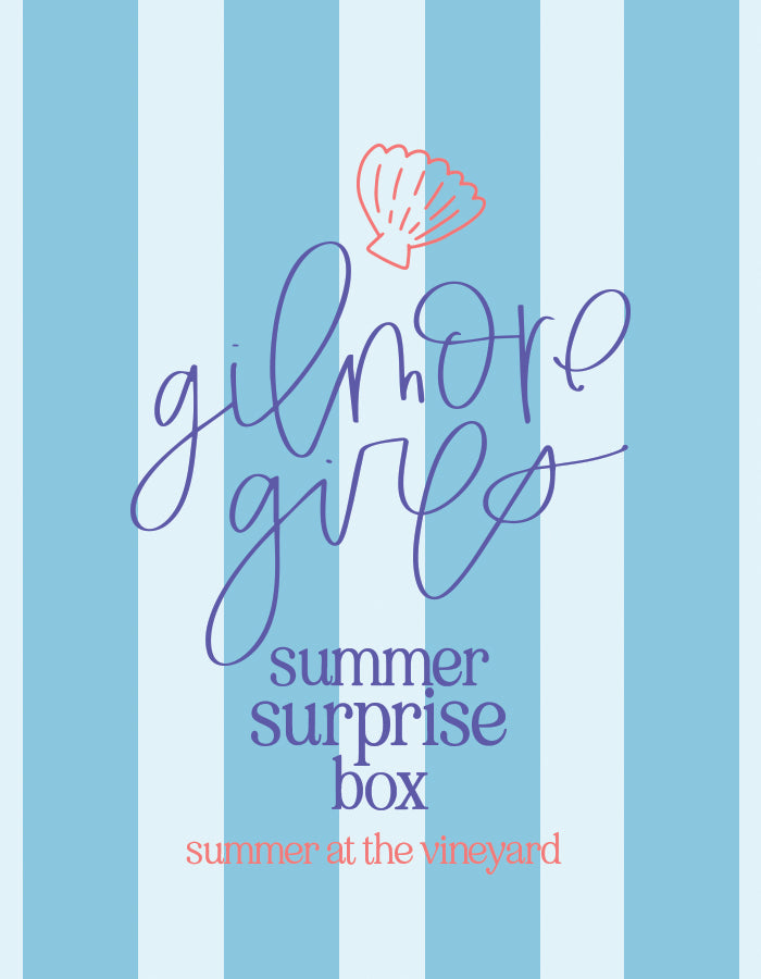 Gilmore Girls, Stars Hollow, Luke and Lorelai, Rory Gilmore, Gilmore merch, Luke's Diner, Gilmore summer, Surprise box, coastal, vineyard and coast, summer surprise