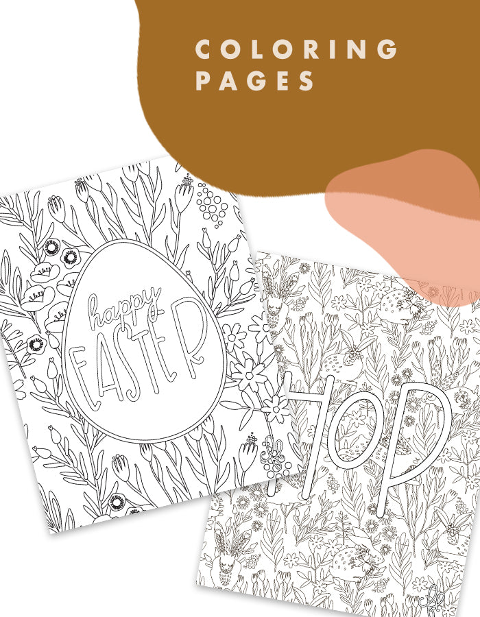 Coloring Pages - Set 3 - Easter - Chalkfulloflove