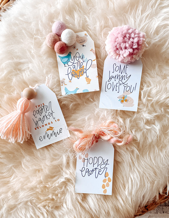 Easter Basket Tags - Printable - Chalkfulloflove