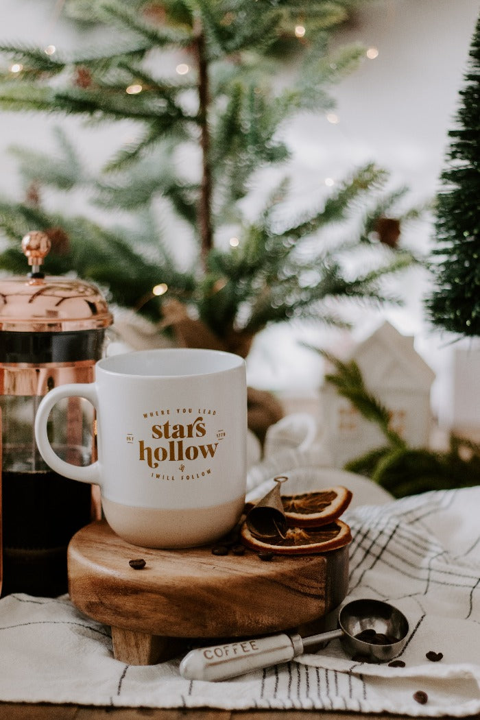 Stars Hollow White + Gold Mug