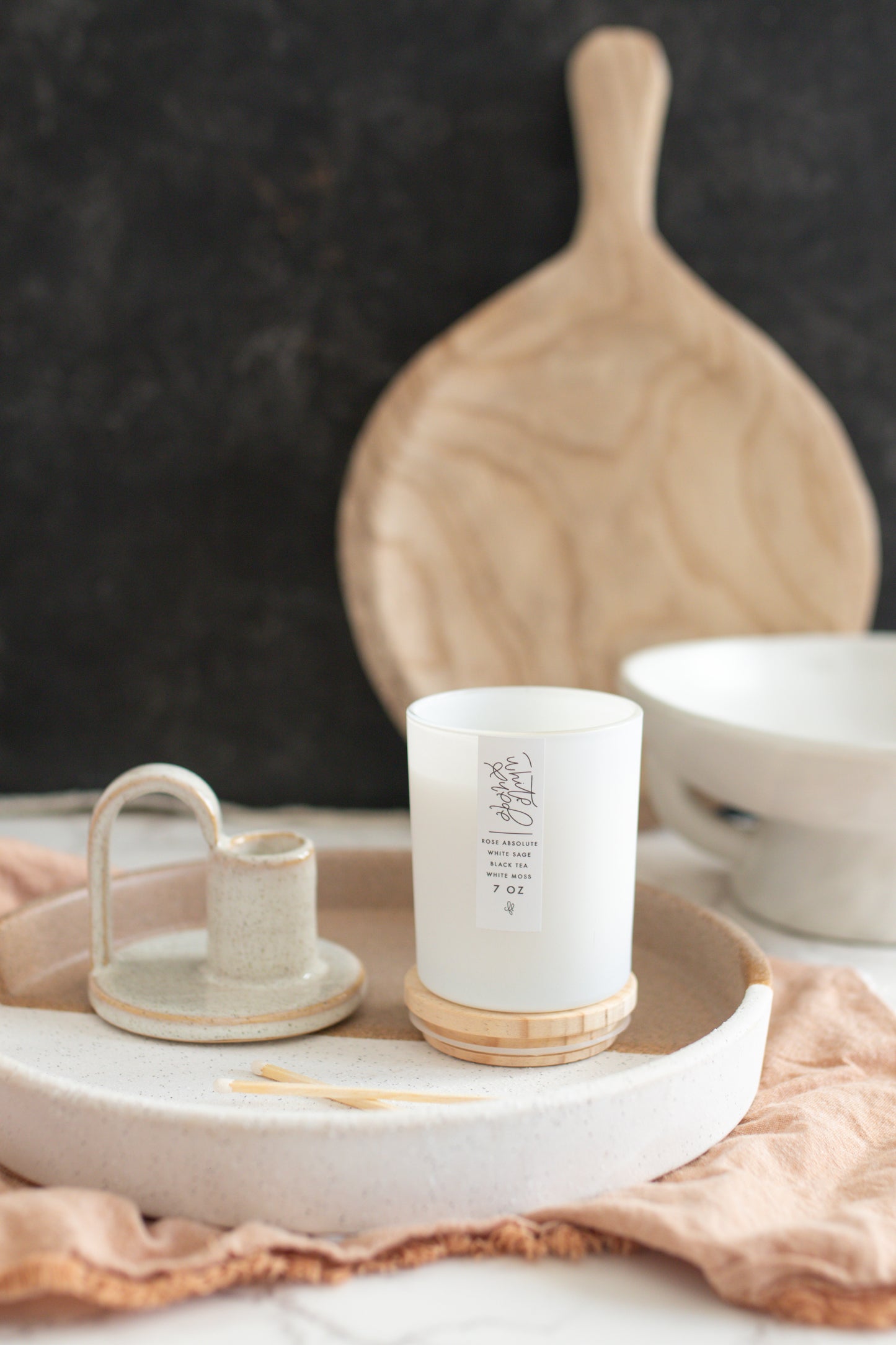 White Suede Candle, 7 oz