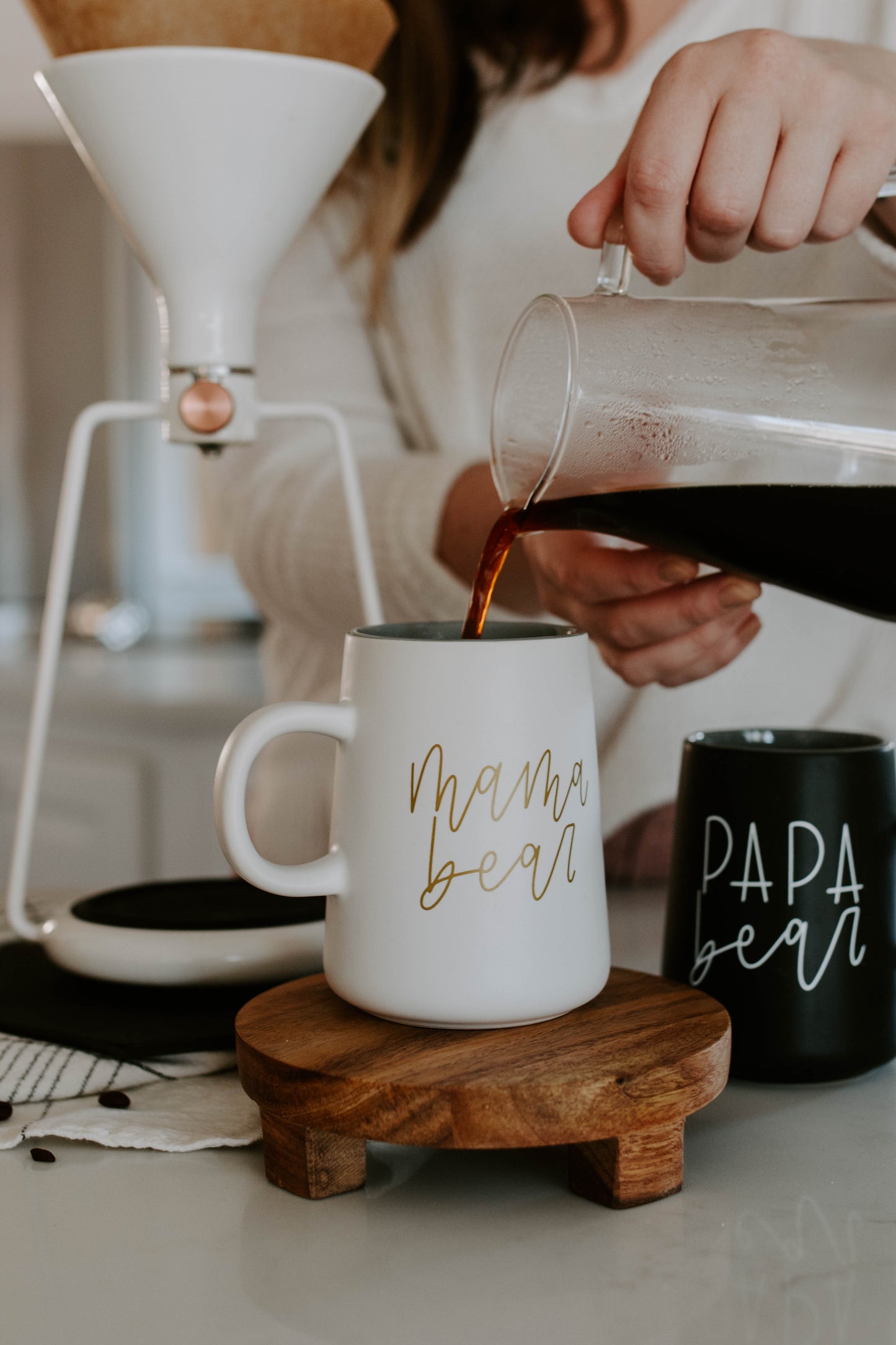 Mama Bear + Papa Bear Mug Set