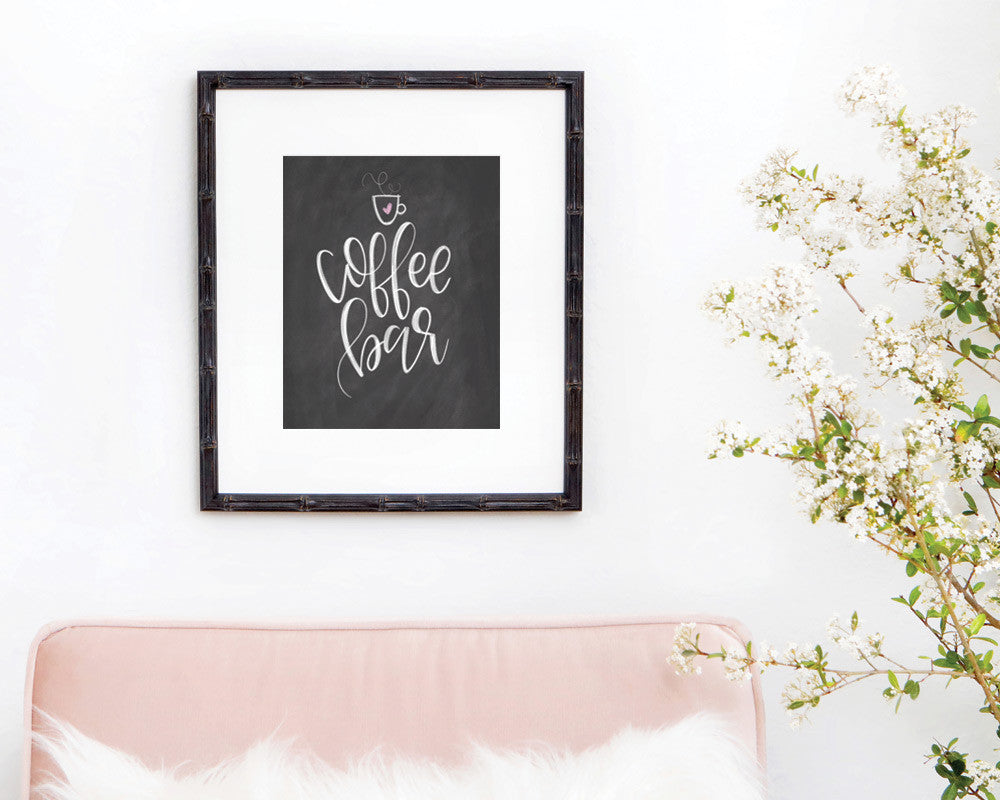 Coffee Bar Chalkboard Print - INSTANT DOWNLOAD - Chalkfulloflove