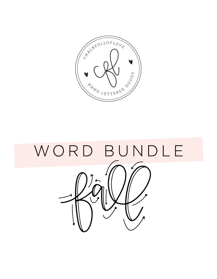 Word Bundle - Fall Edition - Chalkfulloflove