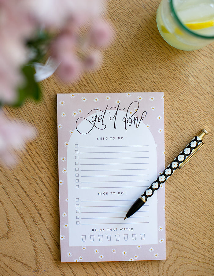 Get it Done Floral Notepad - Spring Box