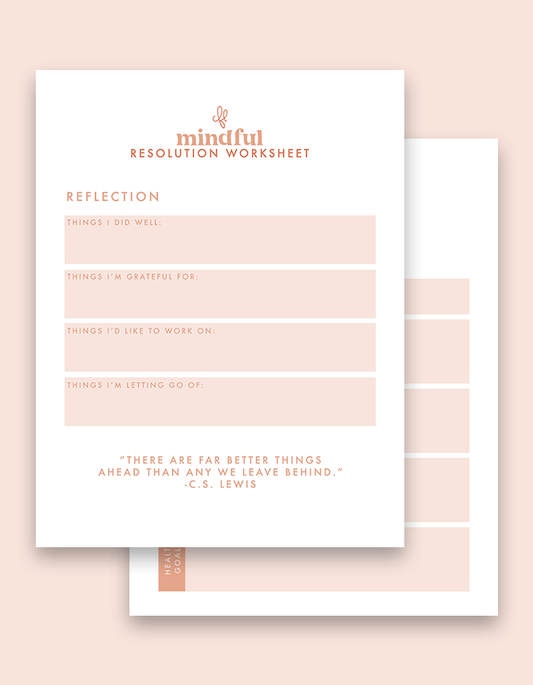 Mindful Resolution Worksheet - Free Download