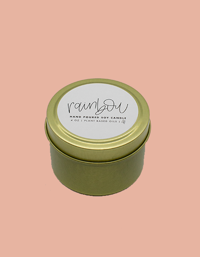 Rainbow Candle - 4 oz Tin