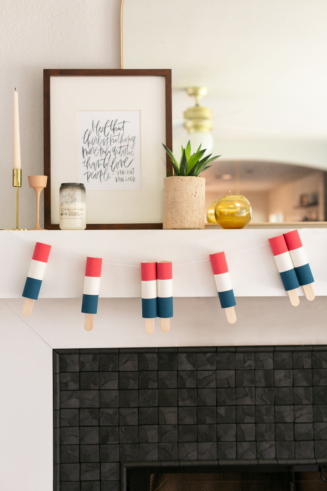 Red, White & Blue Popsicle Garland