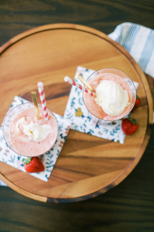 Roasted Strawberry Ice Cream Soda Float