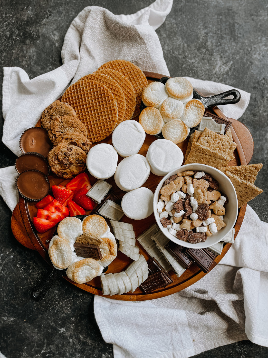 S'mores Board & Roasted Marshmallow Skillet Recipe