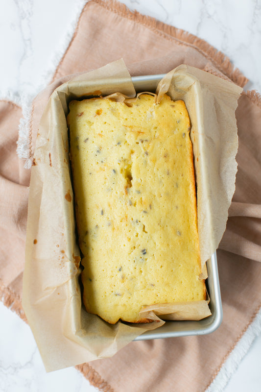 Lemon Lavender Pound Cake with Lemon Glaze