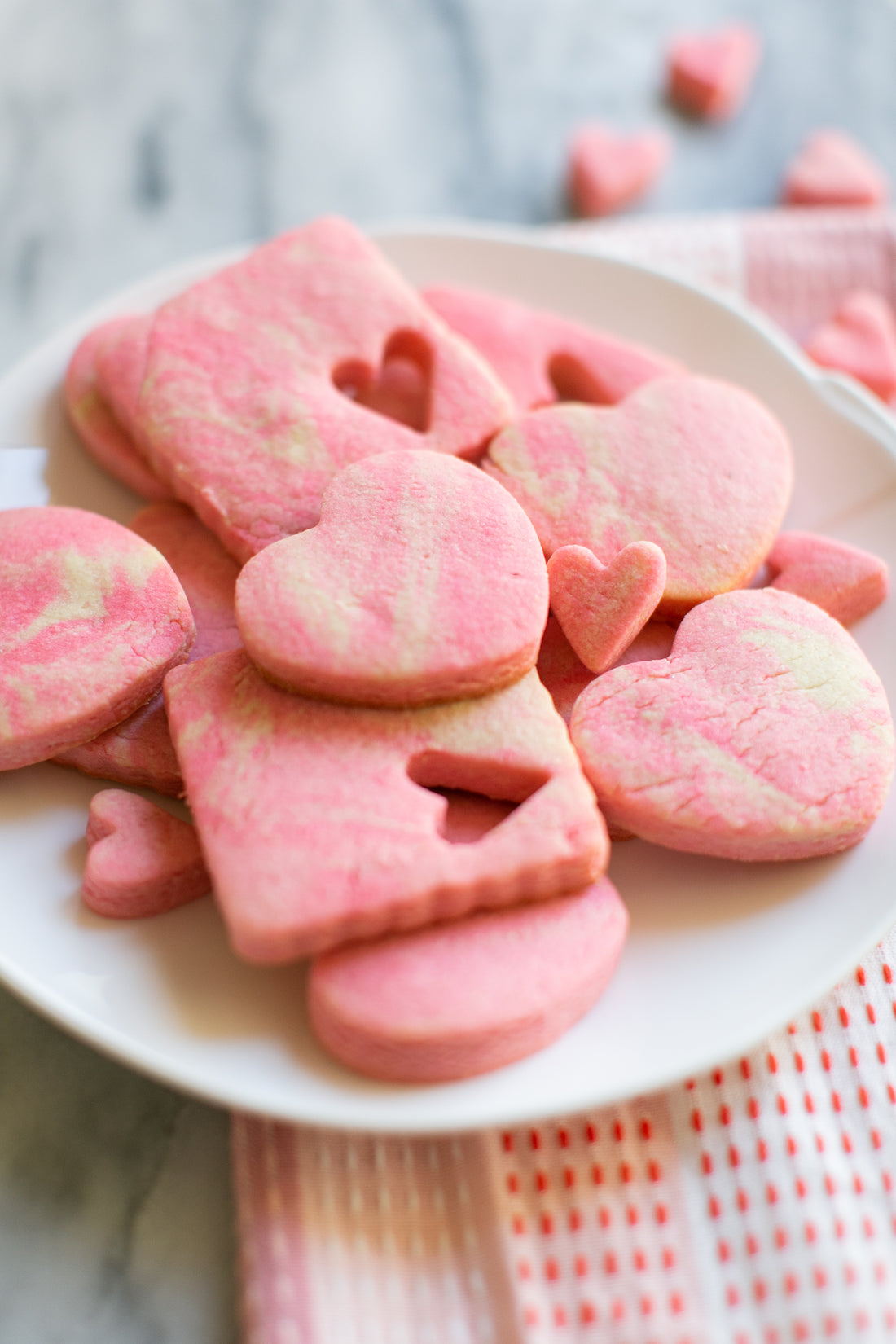 Pink Marbled Valentine's Sugar Cookies