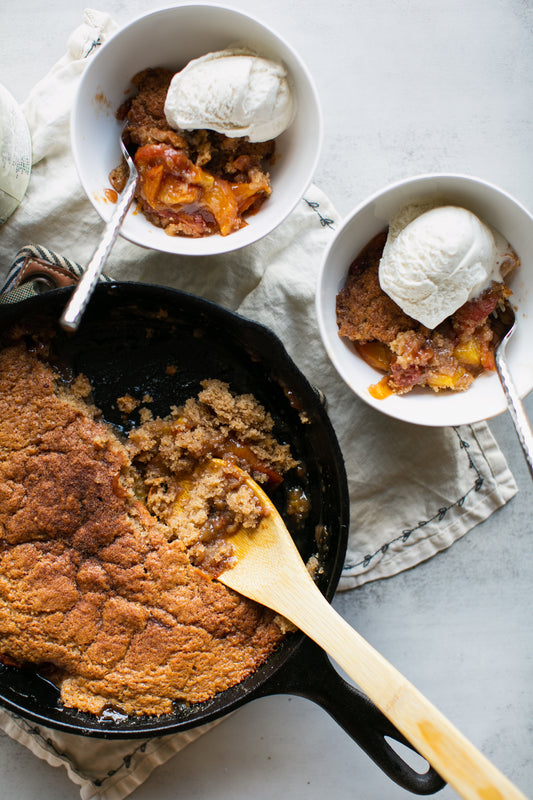 Skillet Peach Cobbler