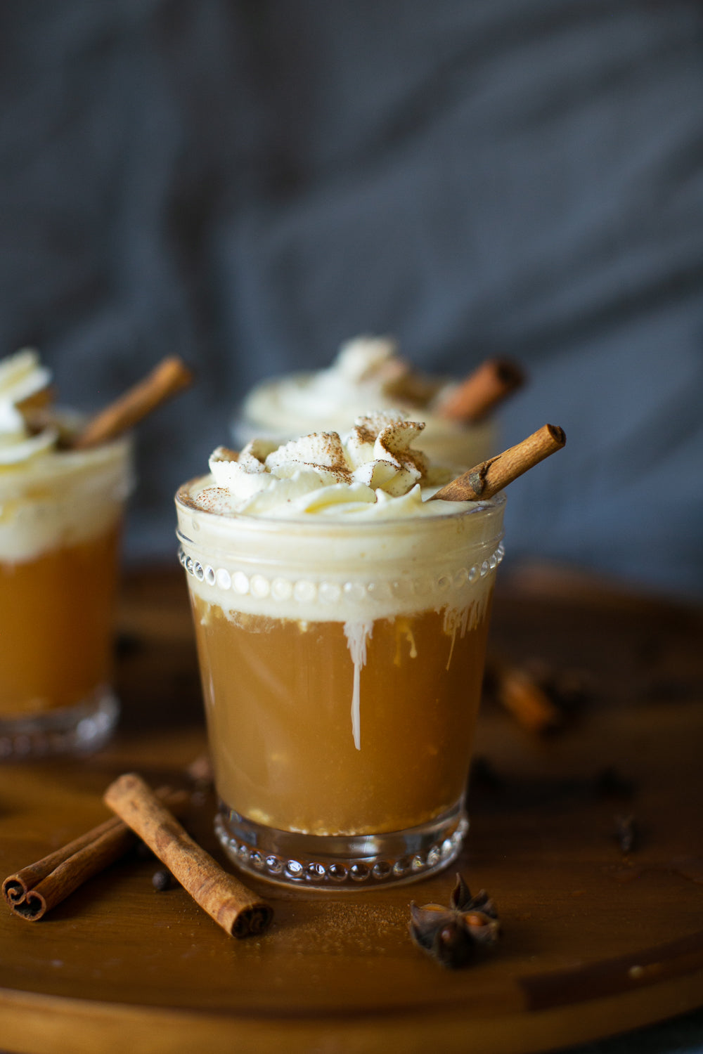Bourbon Apple Cider with Homemade Whipped Cream