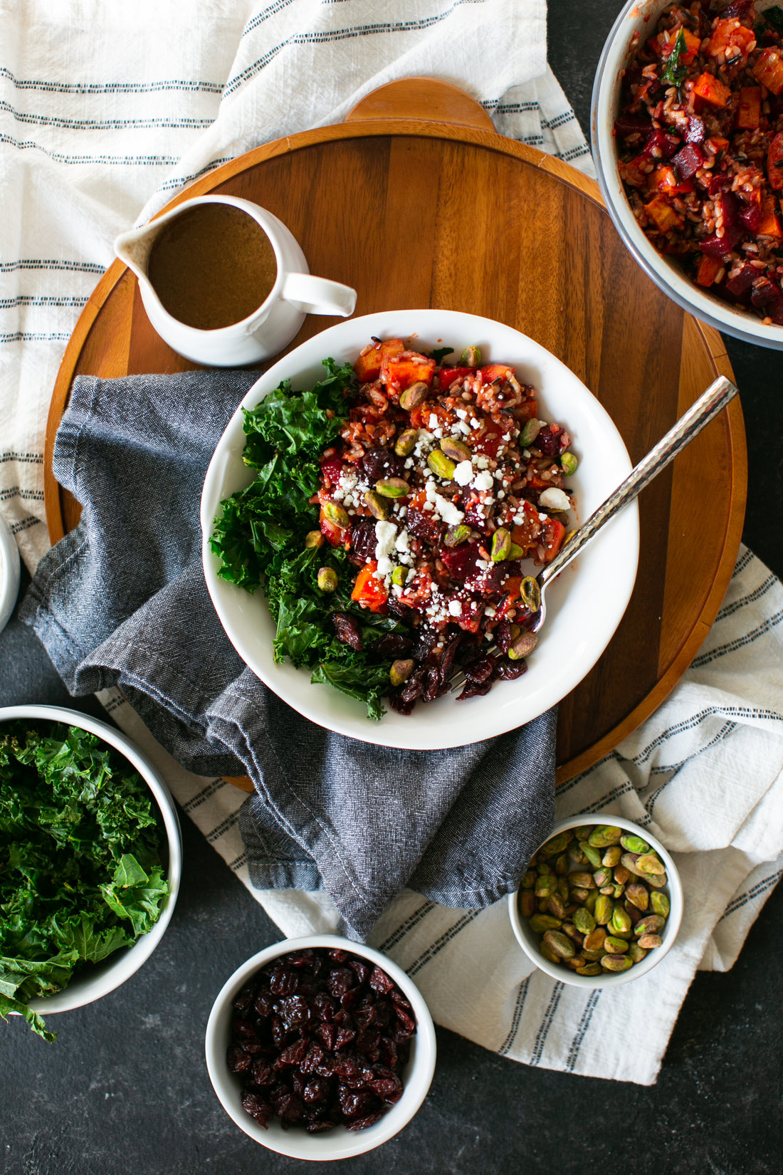 Hearty Winter Grain Bowl with Balsamic Dressing