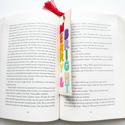 Merry & Bright Rainbow Felt Bookmark