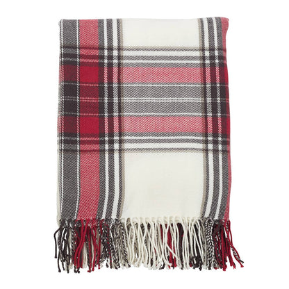 Classic Holiday Plaid Throw Blanket