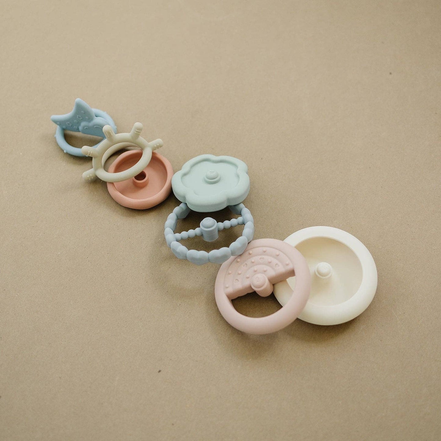 Classic Stacking Teething Ring Toy - Chalkfulloflove