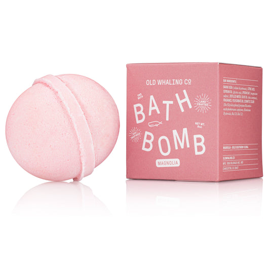 Pink bath bomb with packaging 