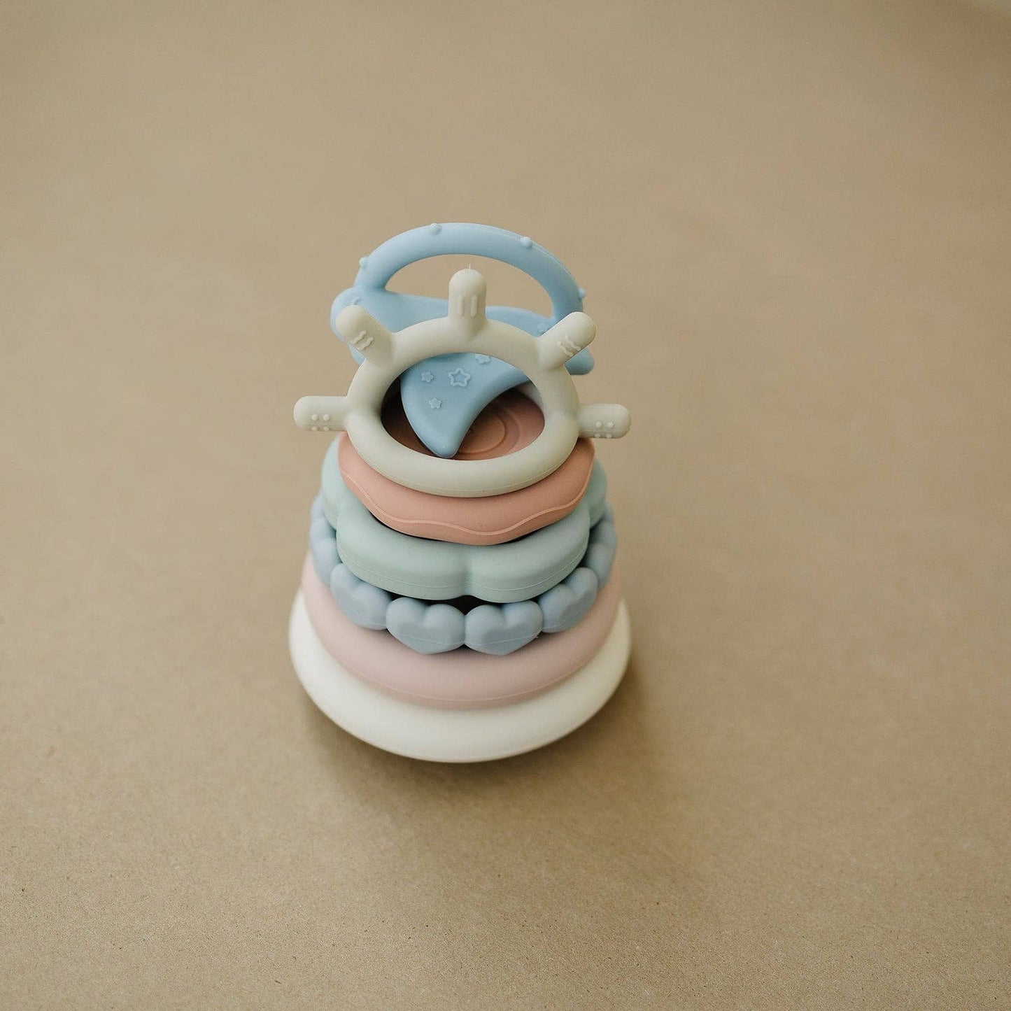Classic Stacking Teething Ring Toy - Chalkfulloflove