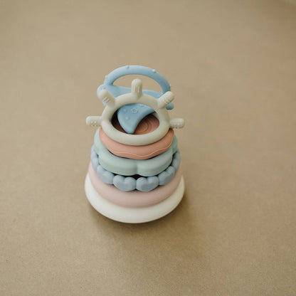 Classic Stacking Teething Ring Toy - Chalkfulloflove