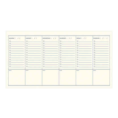 Striped Undated Weekly Planner