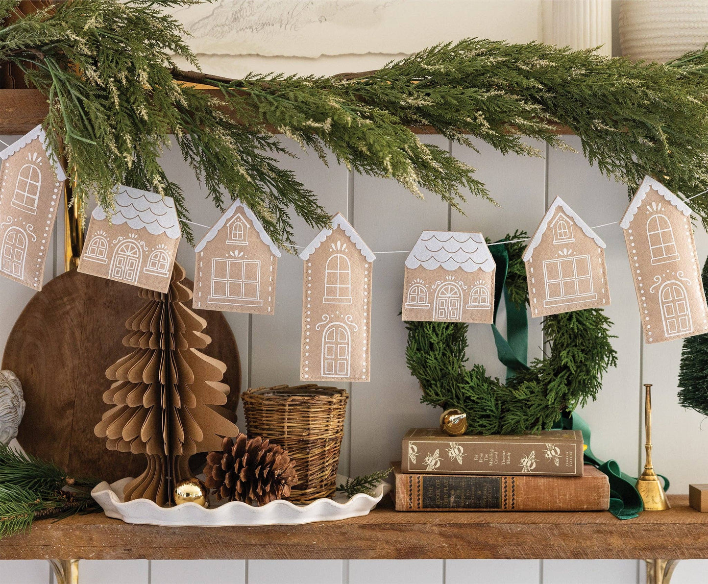 Gingerbread Felt Houses Banner