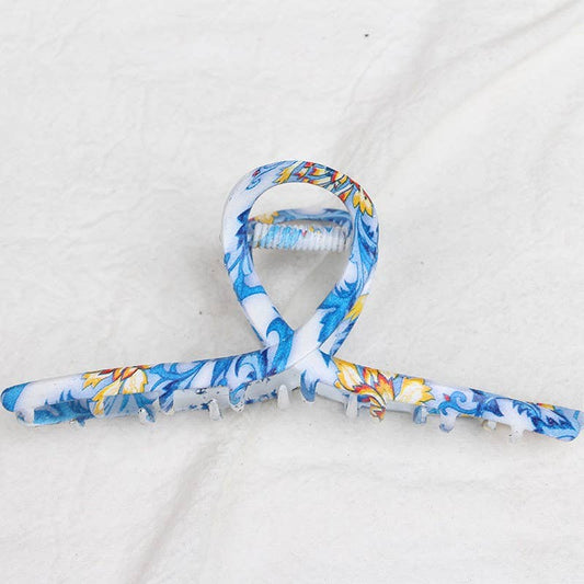 Vintage Toile Oval Claw Clip