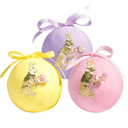 Deluxe Easter Surprize Ball - Golden Rabbits - 3 Color Options