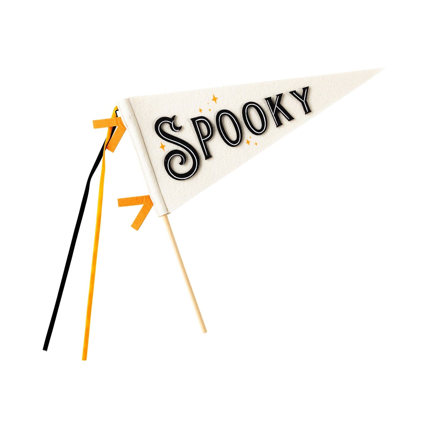 Black Spooky Felt Pennant