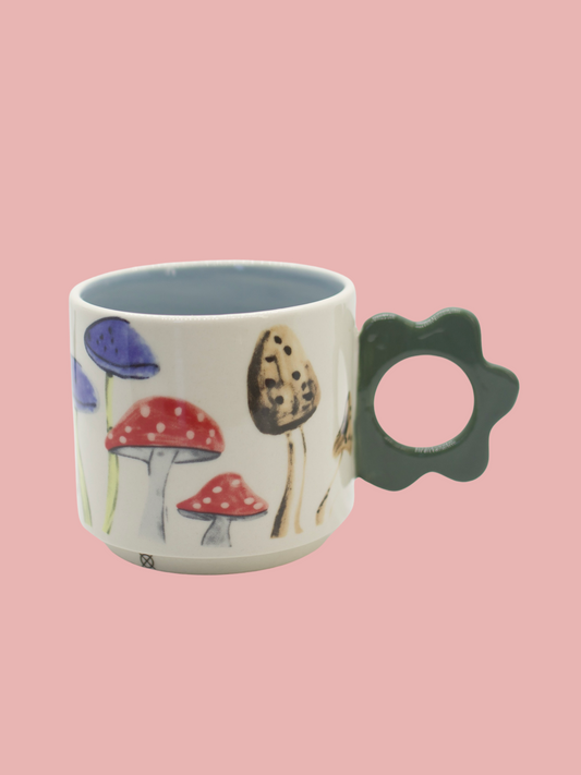 Mushroom Meadow Mug - 15 oz