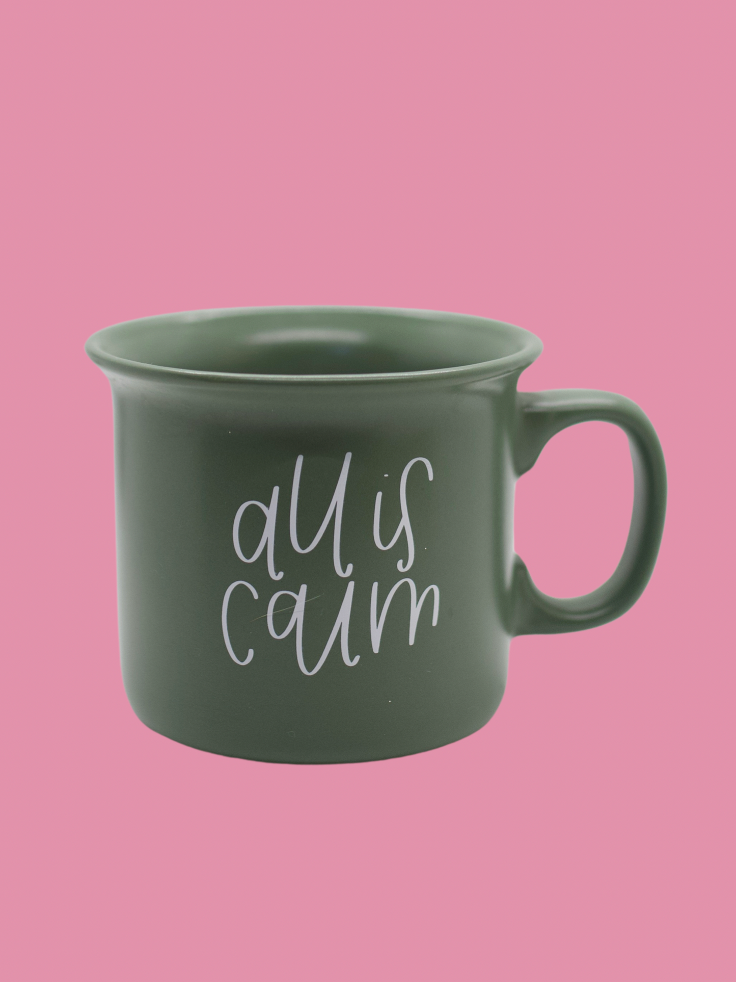 IMPERFECT All is Calm, All is Bright Green Camper Mug